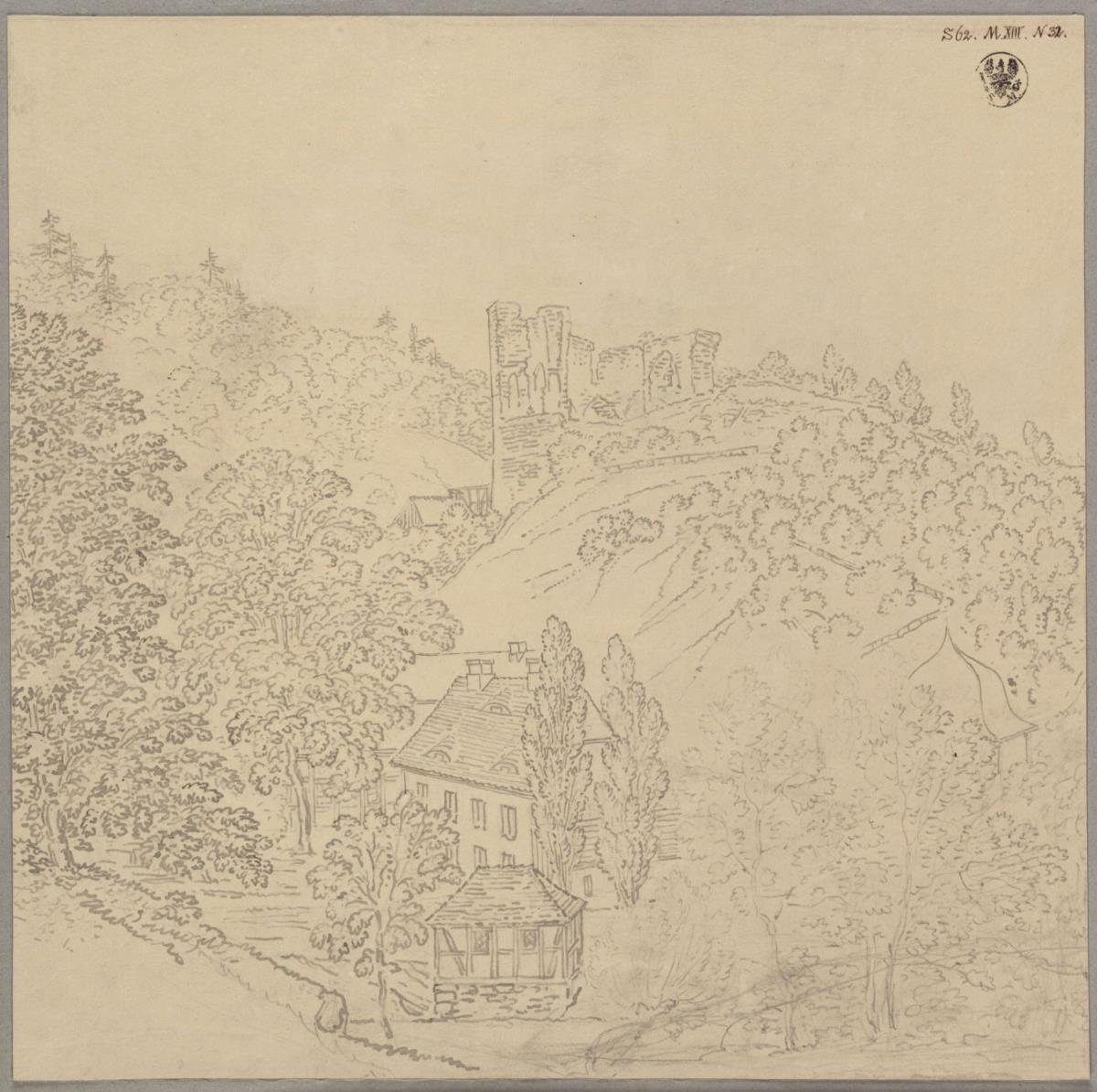 Burgruine bei Tharandt südwestlich von Dresden
