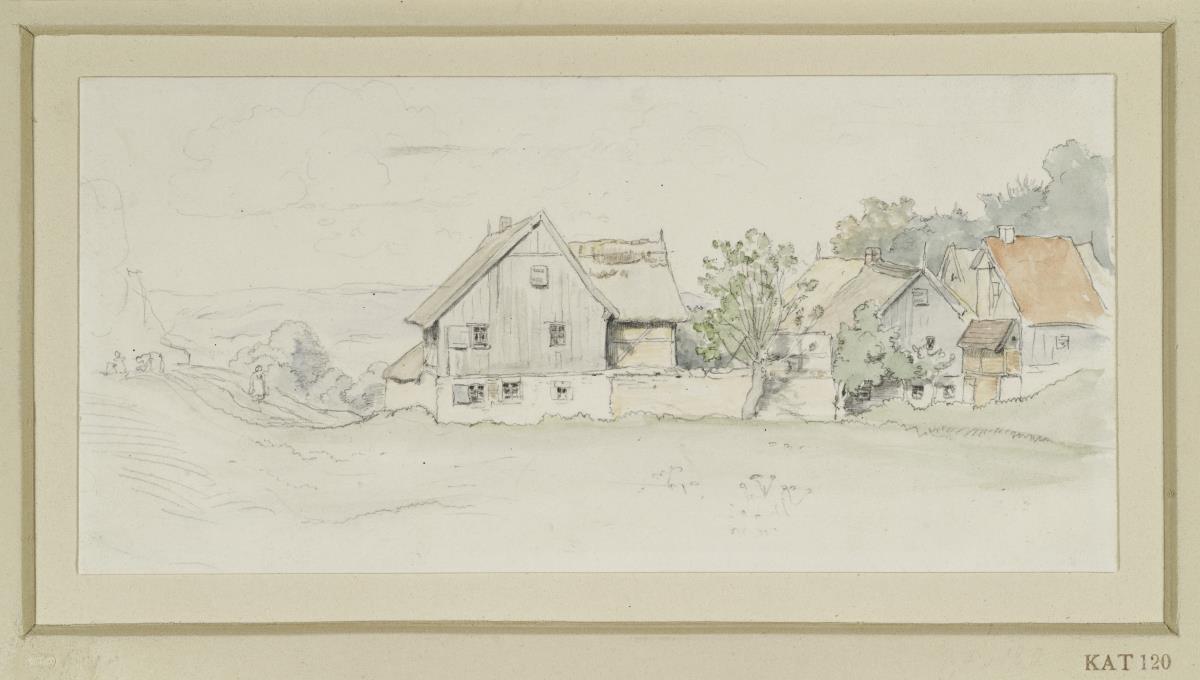 Landschaft mit Bauernhäusern