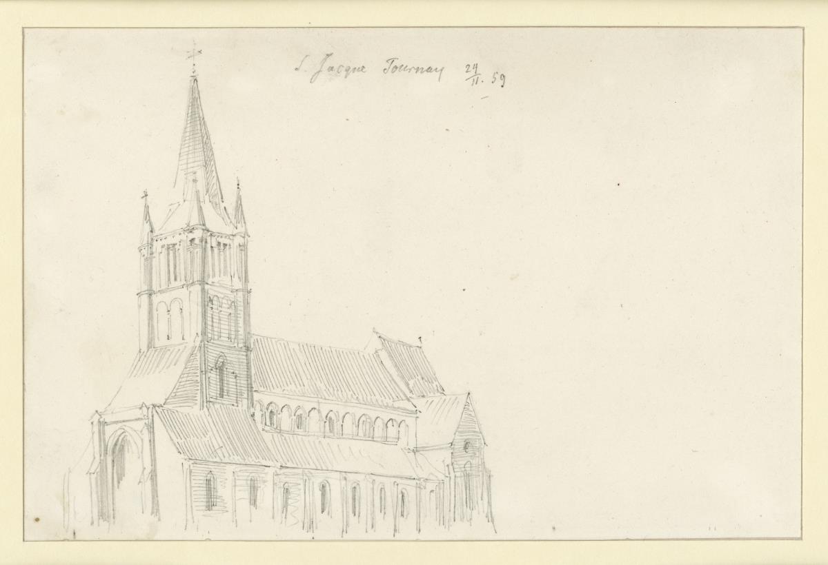 Tournai, St. Jacques, Wandaufriß des Inneren
