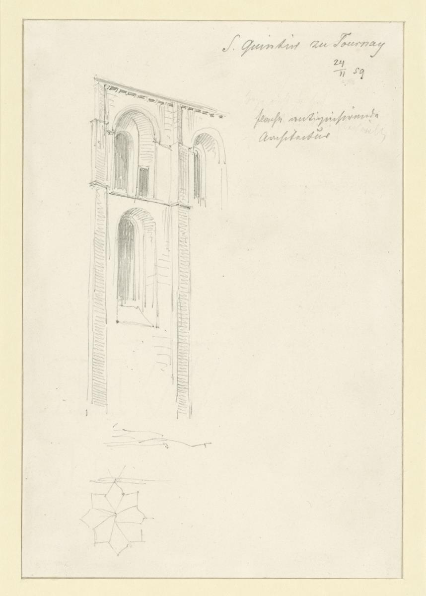 Tournai, St. Quentin, Außenansicht eines Joches