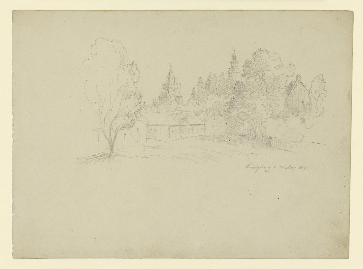 Königsberg (Neumark), Hofanlage, Blick auf Schwedter Turm