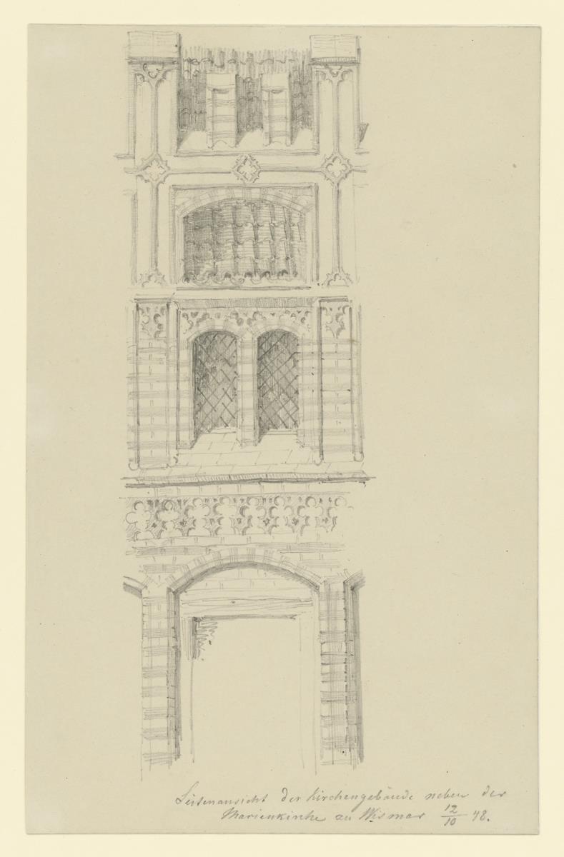 Wismar, Marienkirche Kapellenraum St. Maria zur Weiden, südliche Giebelfasse