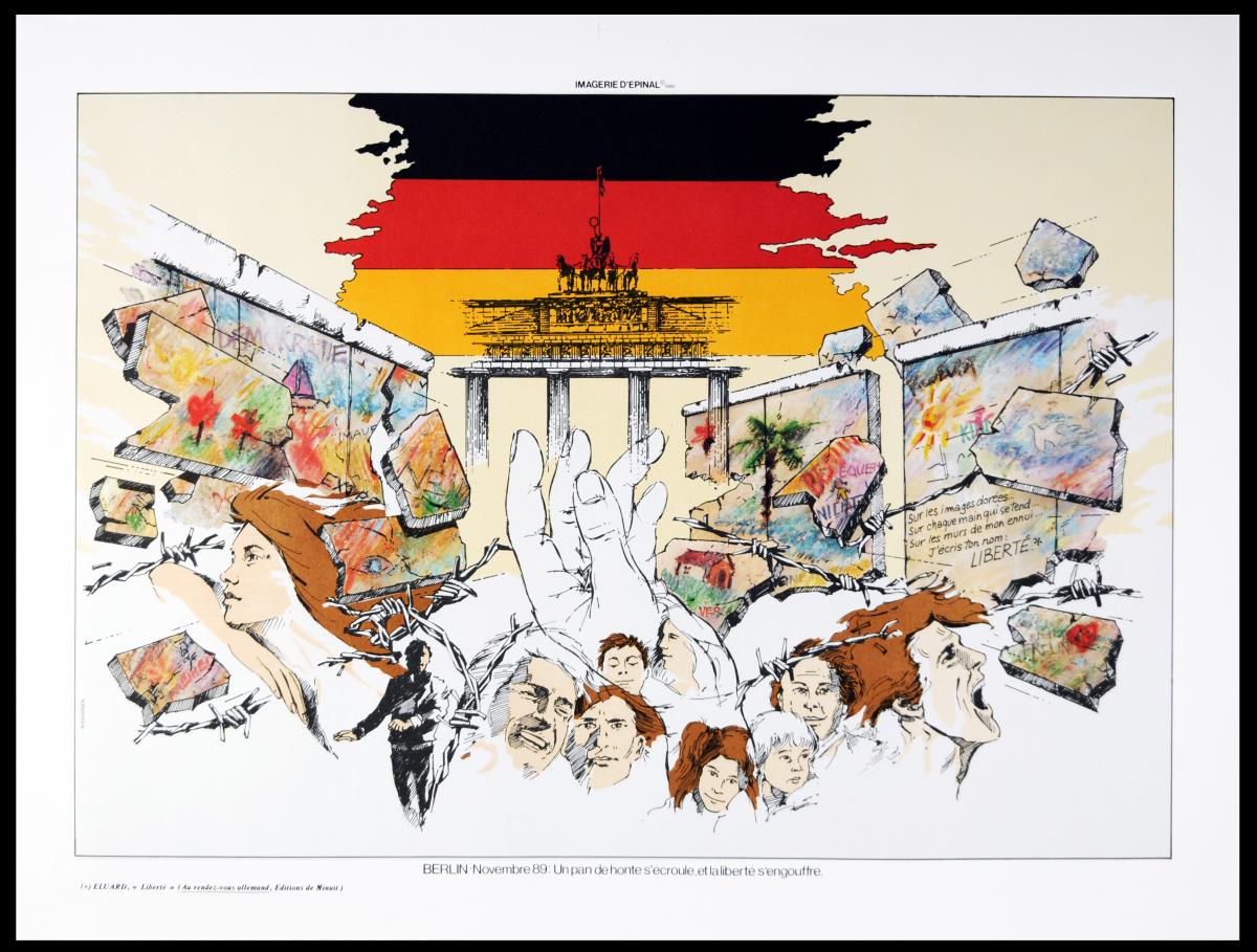 Berlin – Novembre 89: Un pan de honte s' écroule, et la liberté s' engouffré [Ein Schandmal stürzt ein und die Freiheit bricht an]