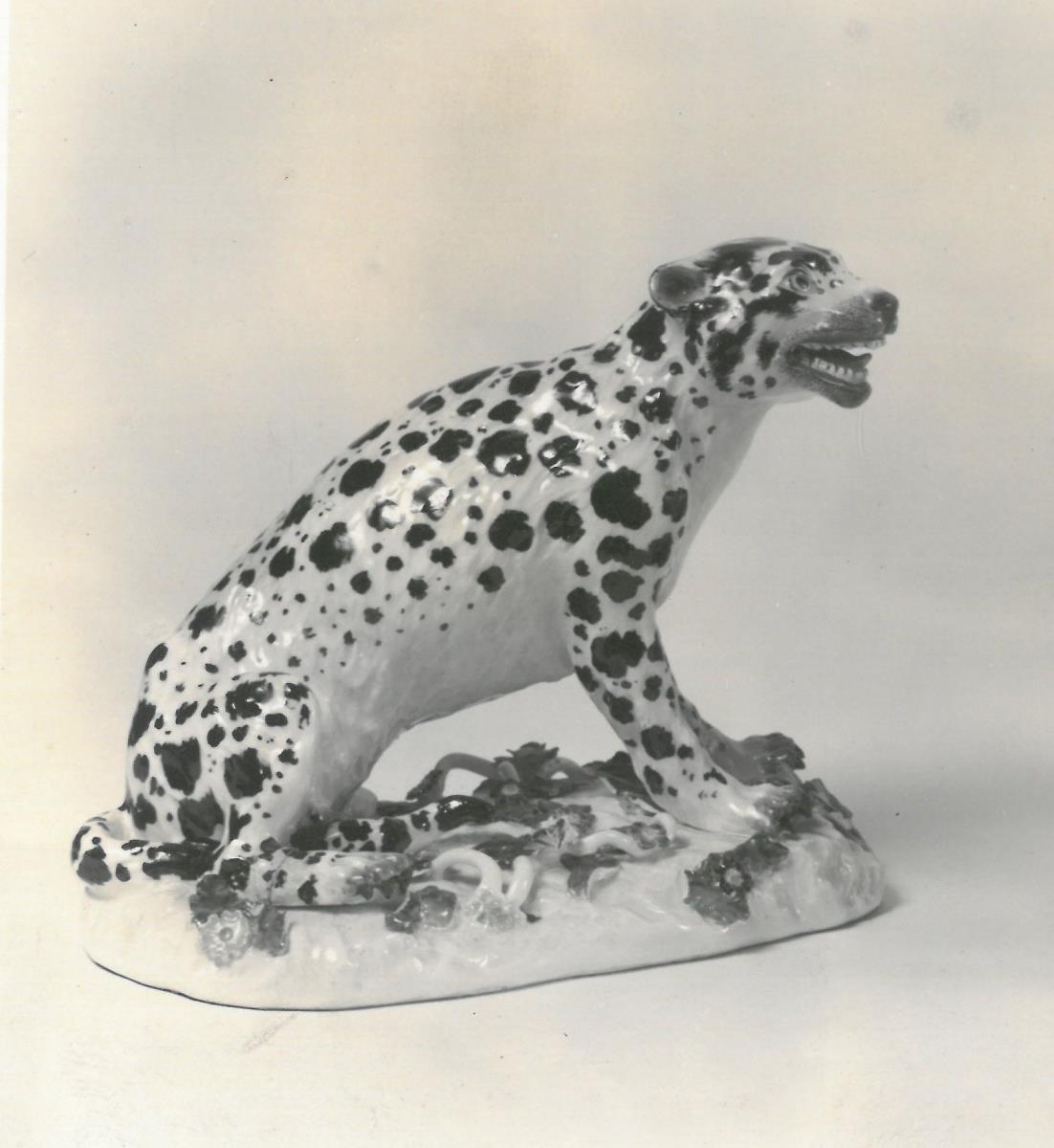 Sitzender Leopard