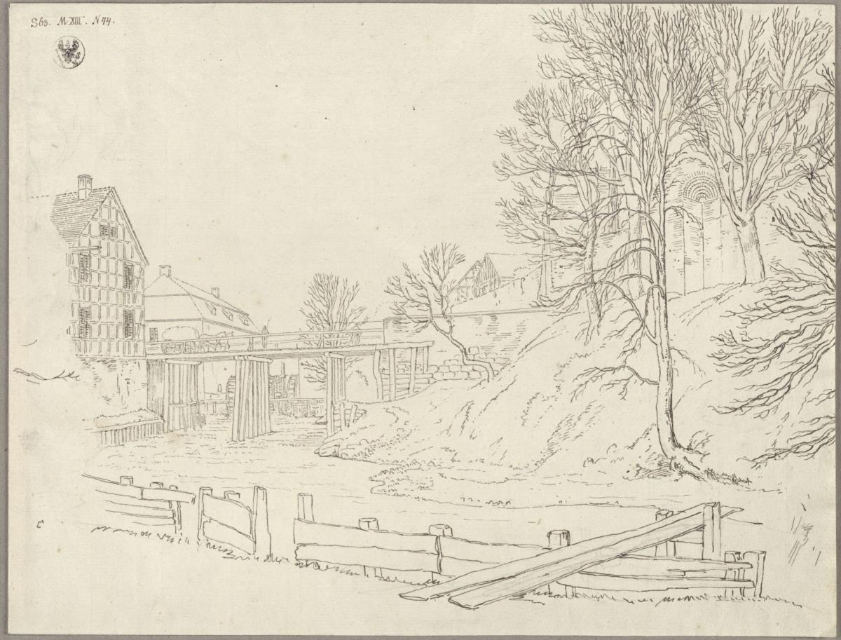 Treptow an der Rega (Trzebiatów), die Kohlberger Brücke und die Mühle