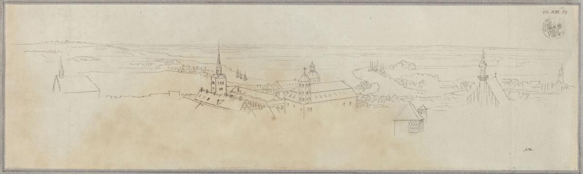Ansicht der Oderniederung von Stettin (Szczecin) aus gesehen