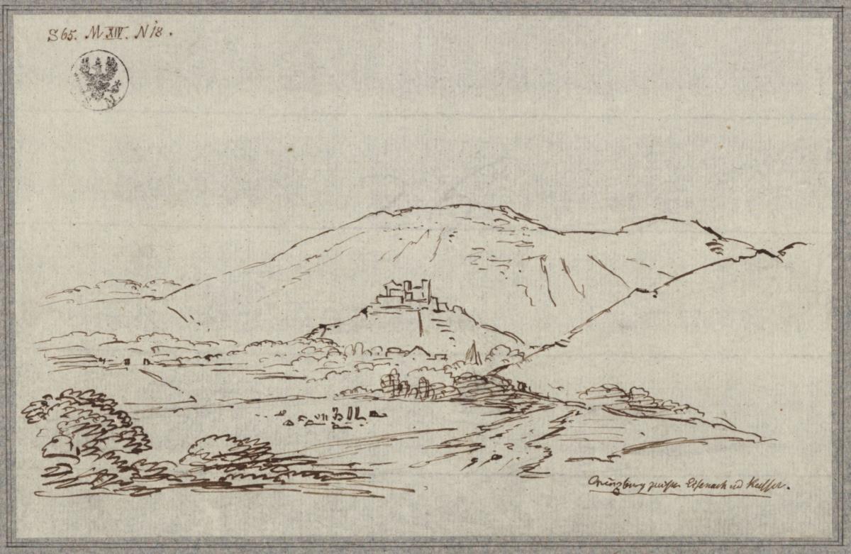 Die Creuzburg nordwestlich von Eisenach, auf dem Weg nach Kassel
