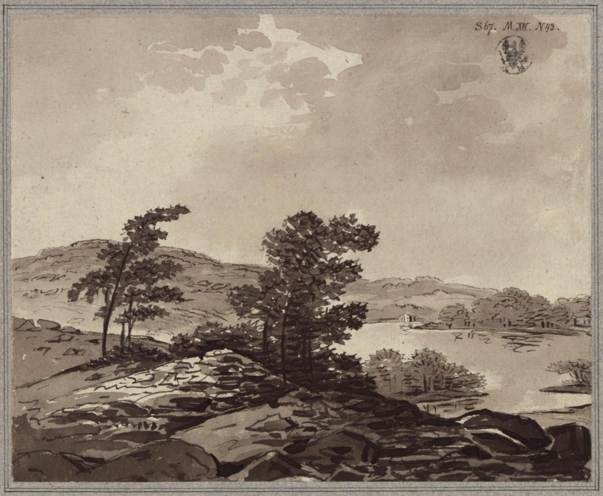 Landschaft mit See