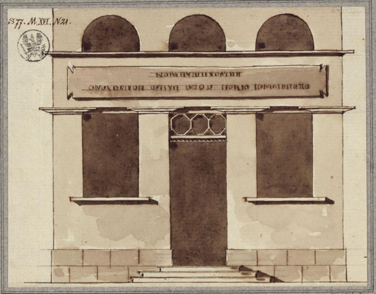 Fassade eines dreiachsigen Hauses