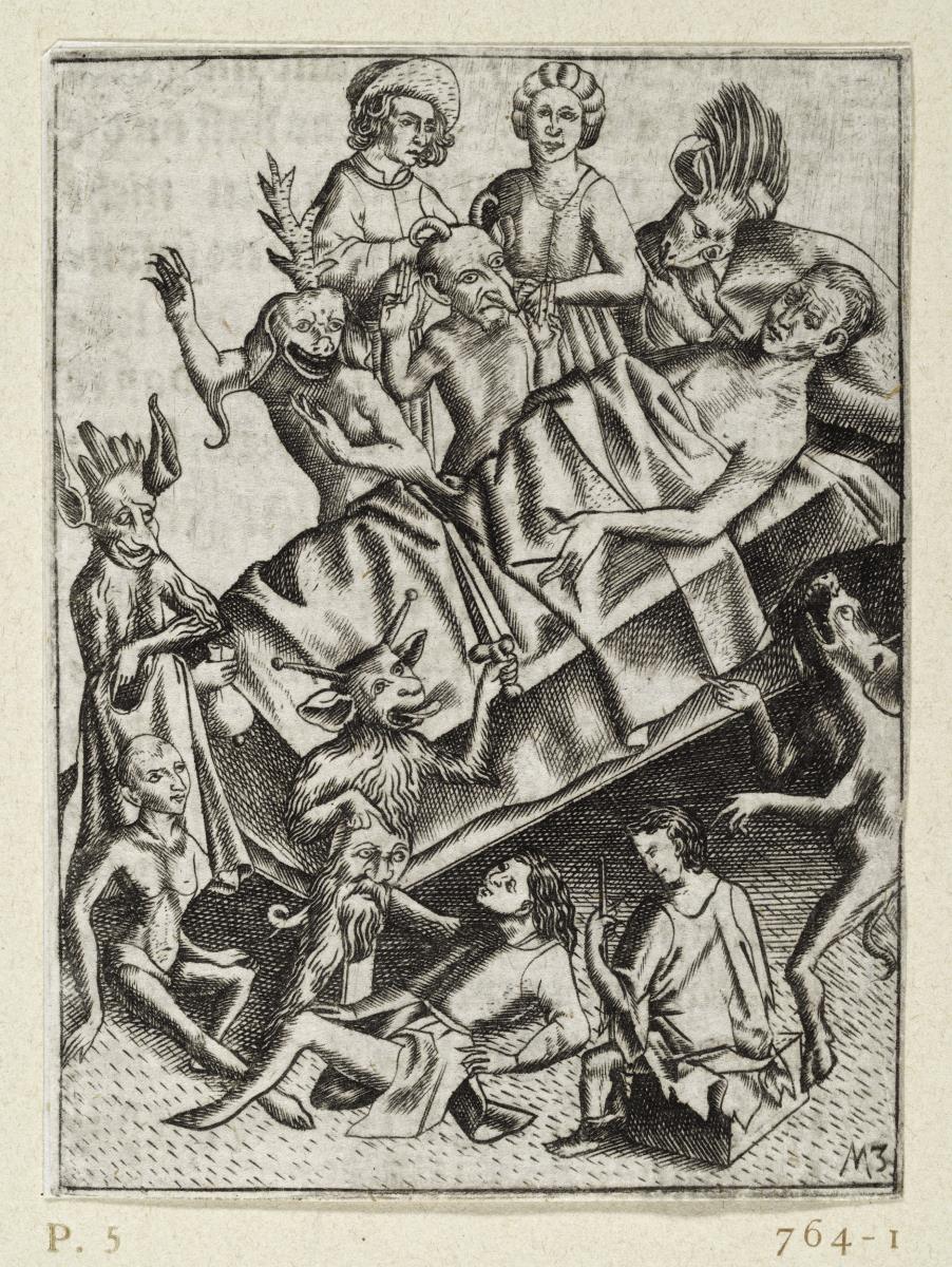 Ars Moriendi, Blatt 5 - Versuchung durch Verzweifelung