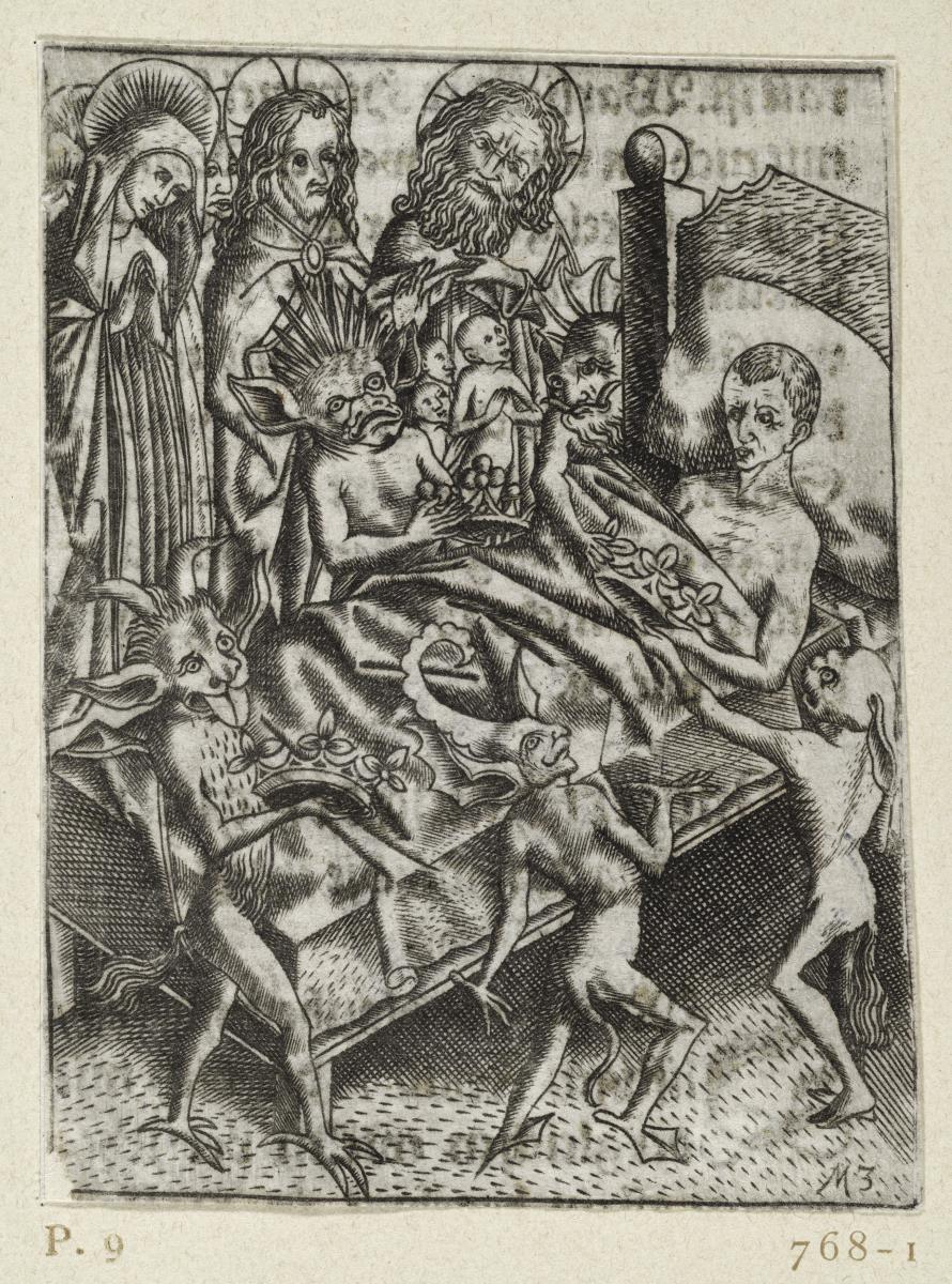 Ars Moriendi, Blatt 9 - Versuchung durch Hoffart