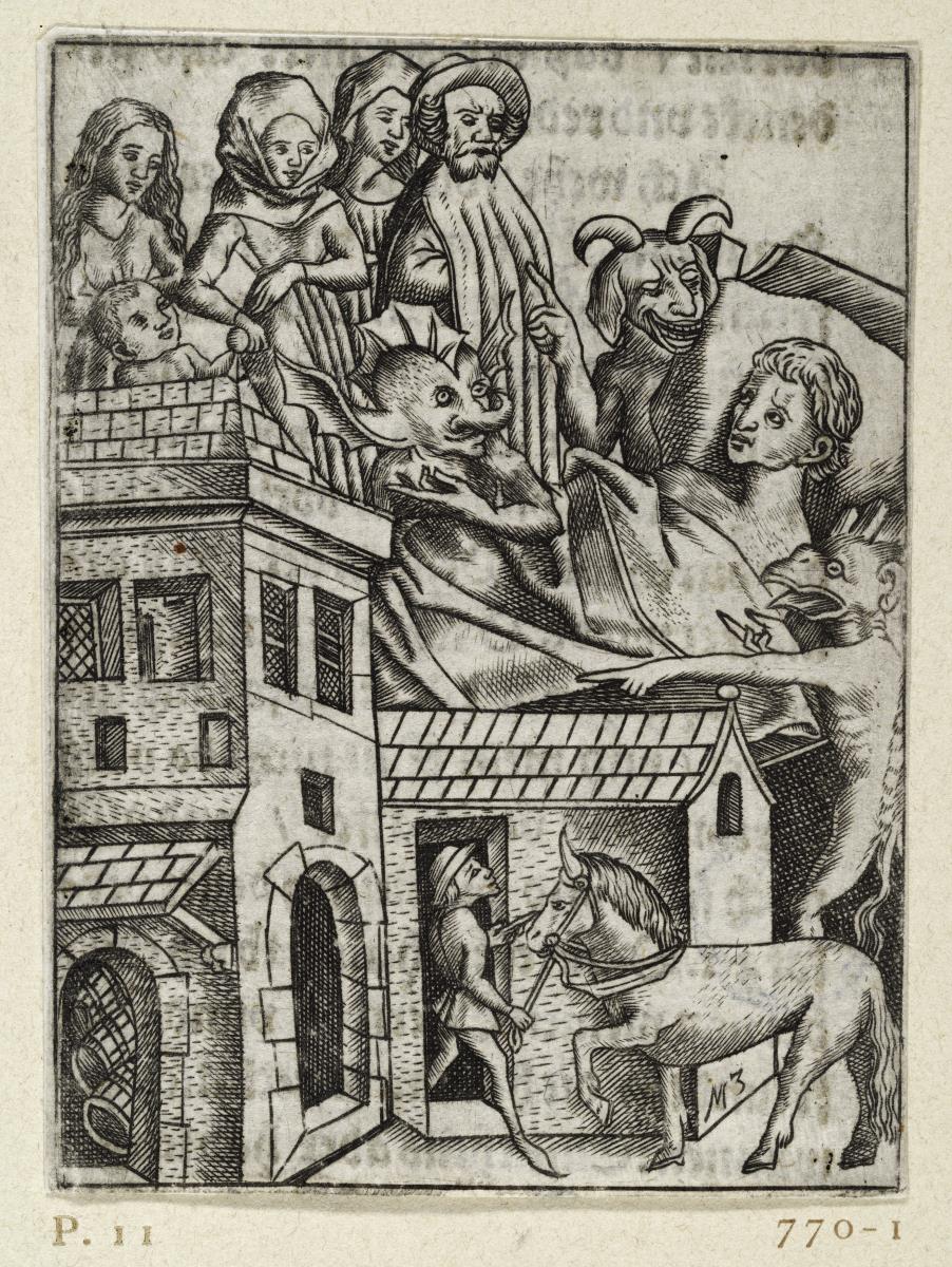 Ars Moriendi, Blatt 11 - Versuchung durch Geiz