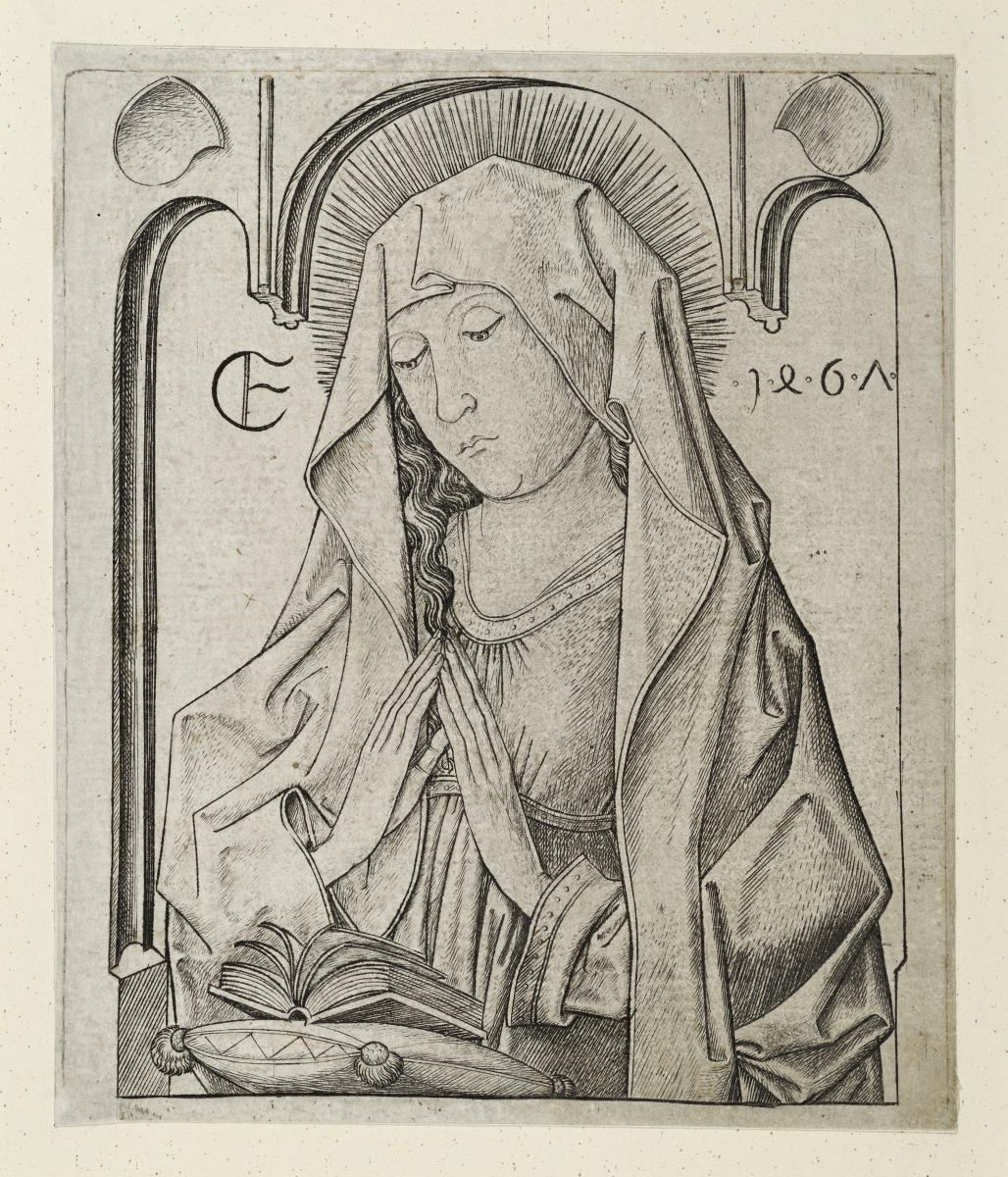 Lesende Madonna im Gebet (Halbfigur)