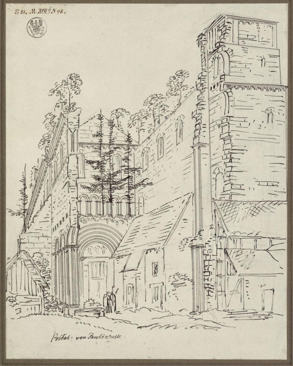 Klosterruine Paulinzella. Ansicht von Westen