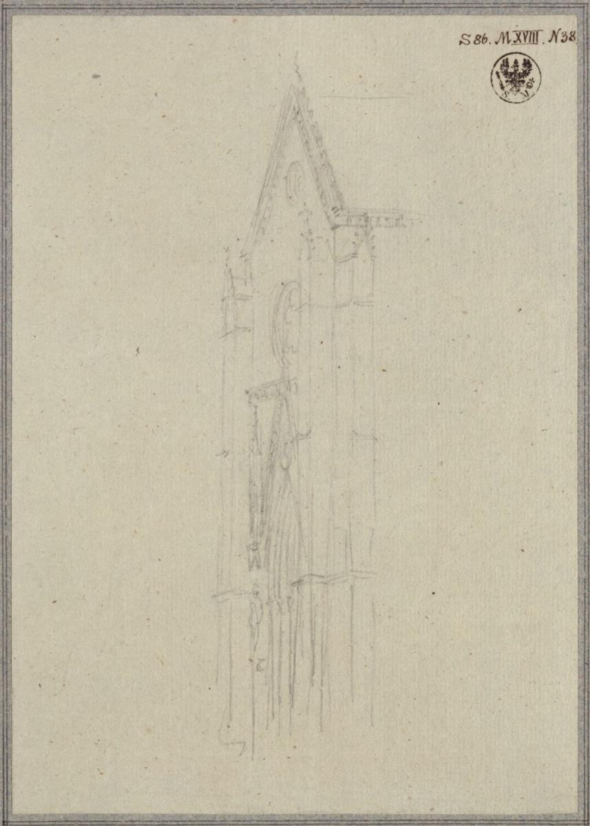 Querhausgiebel einer gotischen Kirche
