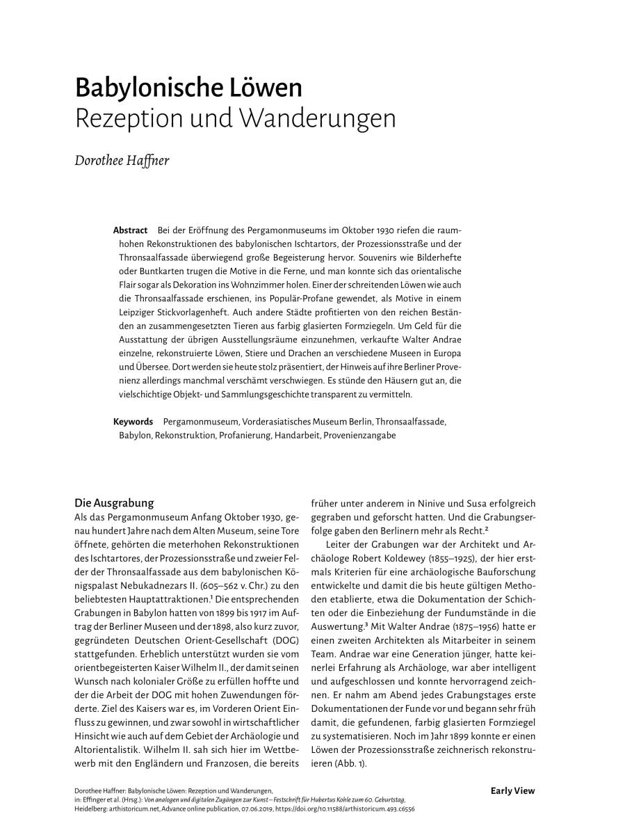 Vobachs Handarbeitsheft Nr. 164 "Kelim" (mit Abbildung einer Stickvorlage mit der Thronsaalfassade aus dem Palast des Königs Nebudadnezar II. von Babylon)