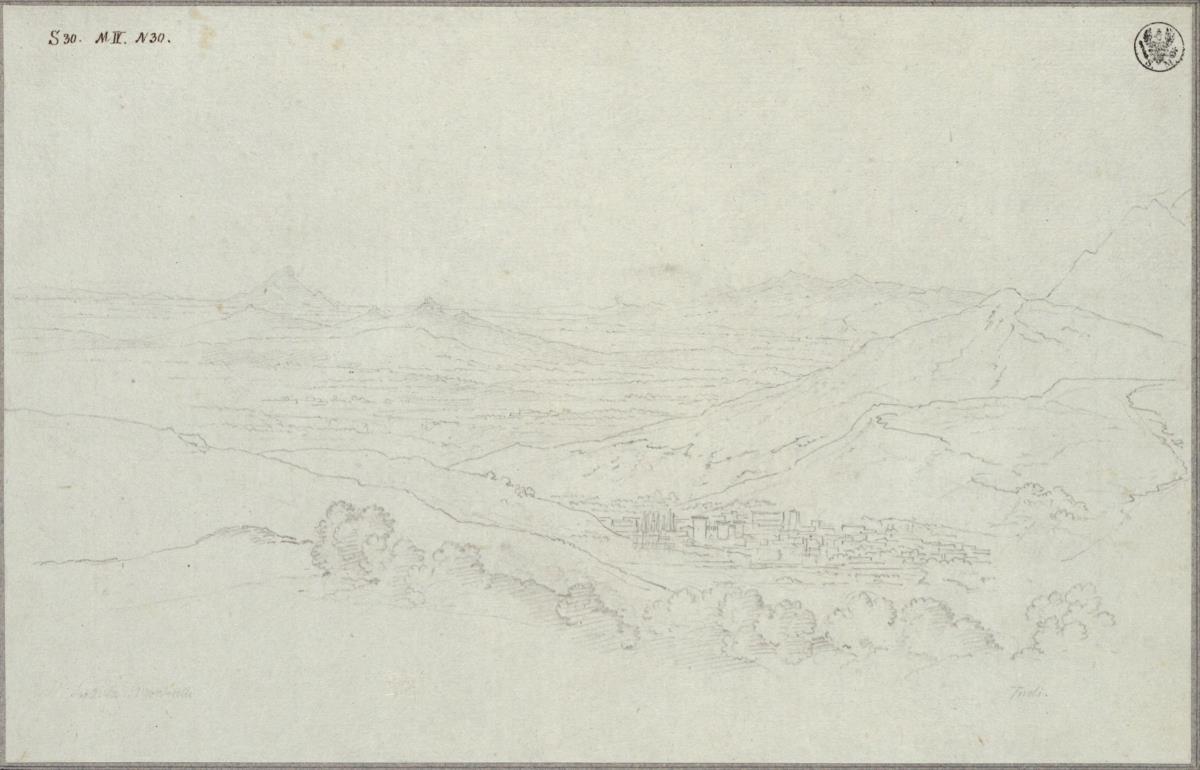 Blick auf Tivoli und Montecelio