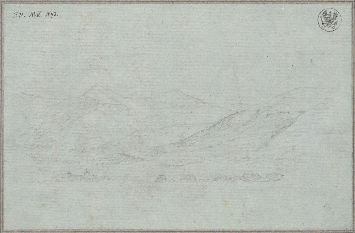 Bergige Landschaft, wohl bei Tivoli