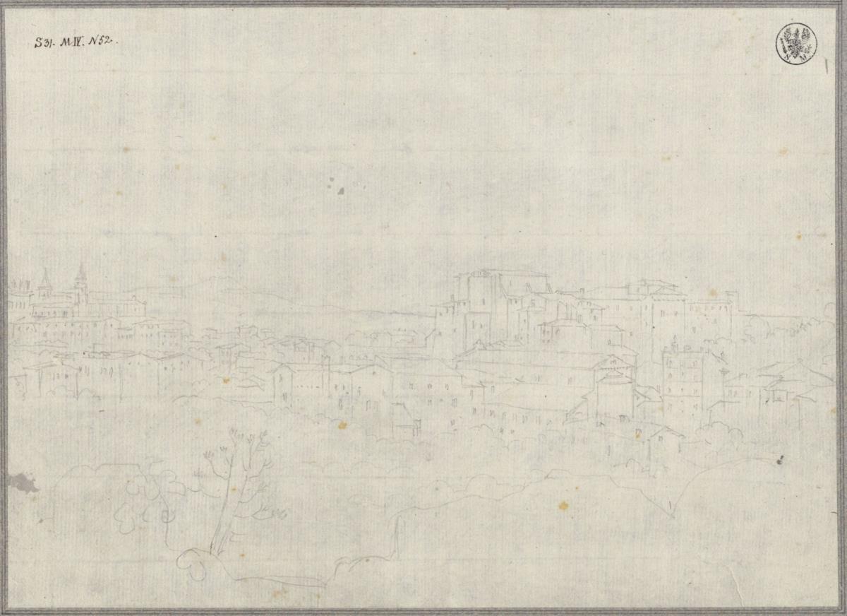 Blick auf Rom mit San Giovanni in Laterano und Santi Quattro Coronati