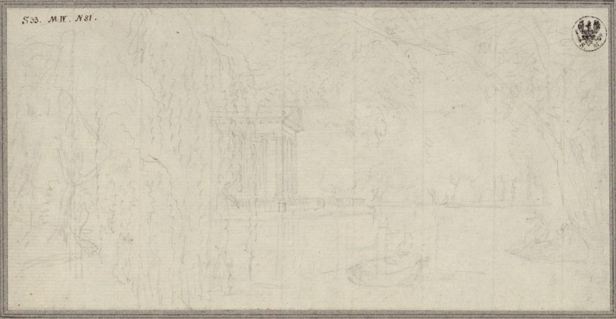 Der Aesculap-Tempel im Park der Villa Borghese in Rom