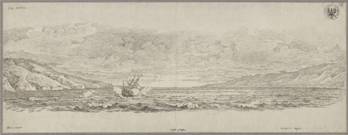 "Meerenge bei Messina, Scylla und Charybdis"