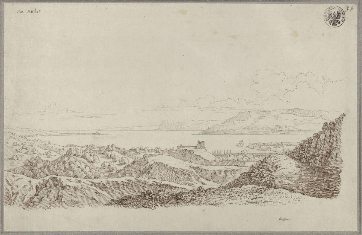 Ansicht von Messina und der Meerenge