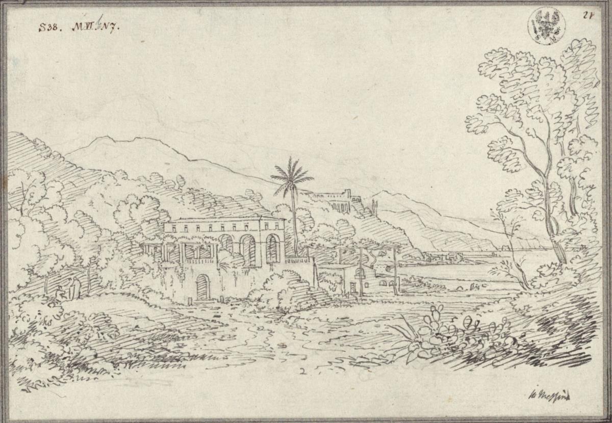 Ideale Landschaft bei Messina / Landhaus bei Messina