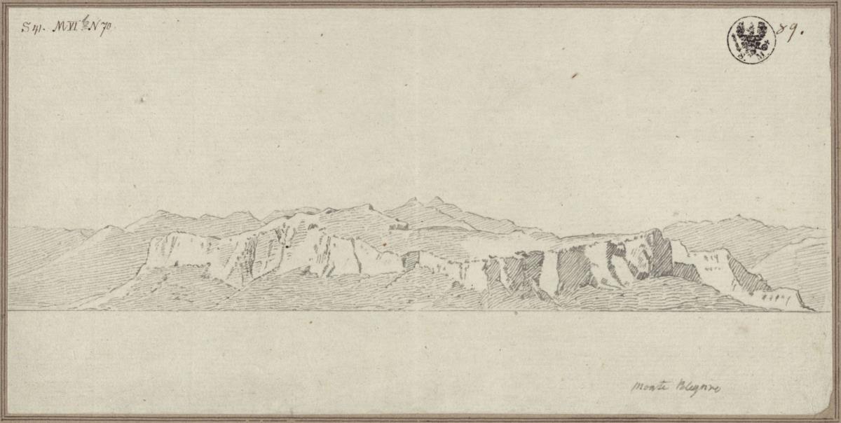 Ansicht des Monte Pellegrino von der Seeseite