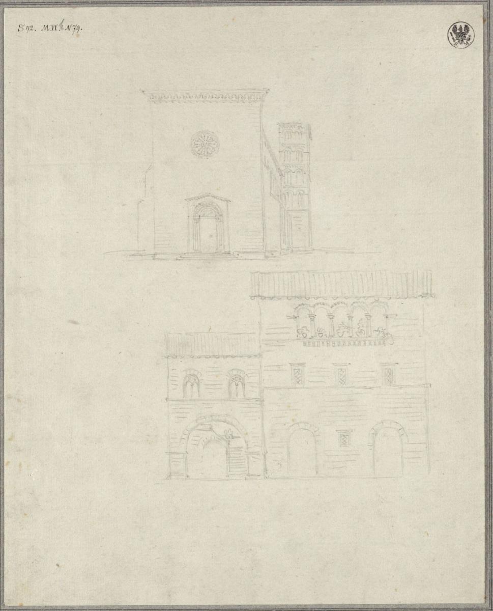 Die Kirche Santa Maria del Popolo und Häuser in Cittaducale