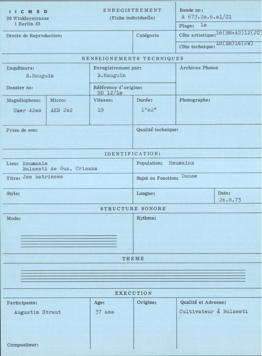 Rumänien, Volksmusik, Tanz, Gesang für den Tod