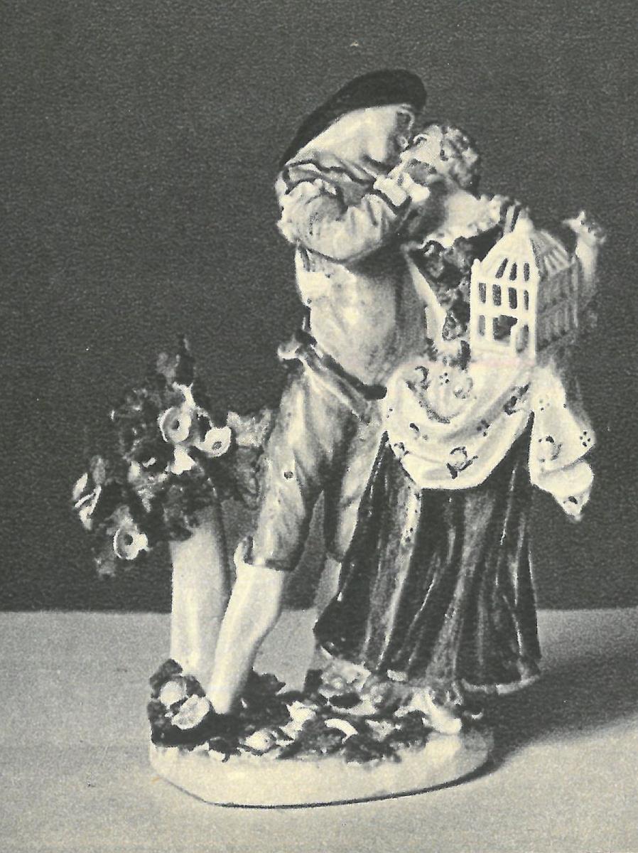 Mezzetin und Mädchen mit Vogelbauer