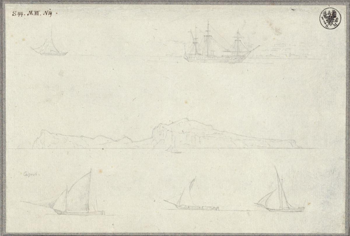 Mehrere Schiffe & Ansicht von Capri