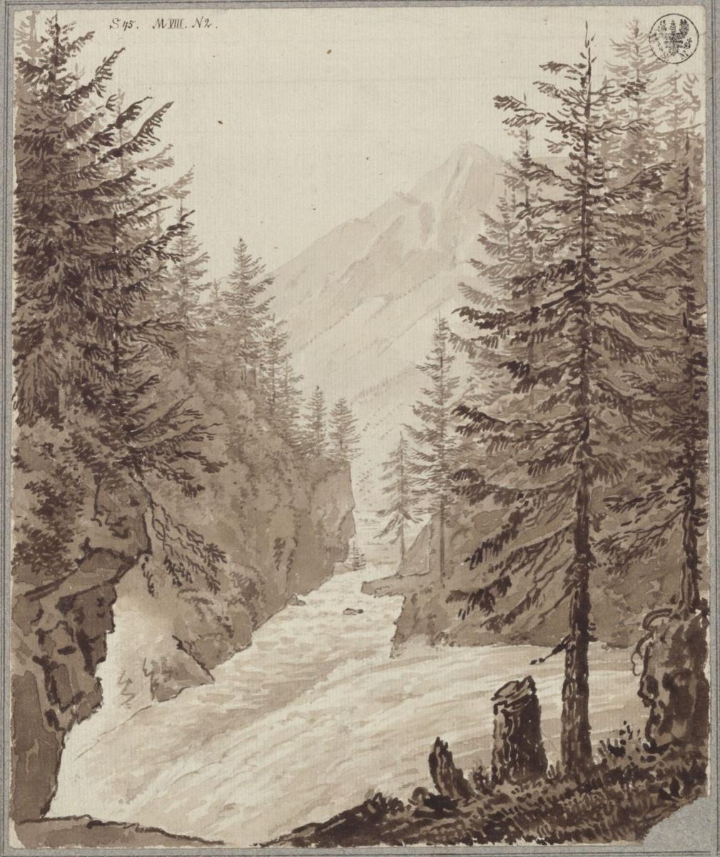 Der Klamm-Pass mit der Gasteiner Ache bei Lend im Salzburgischen