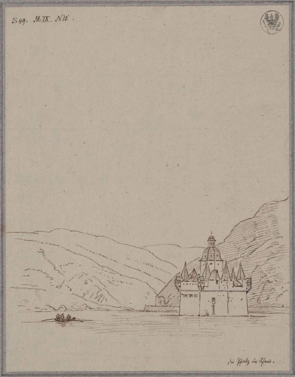 Rheinansicht bei der Pfalz Kaub