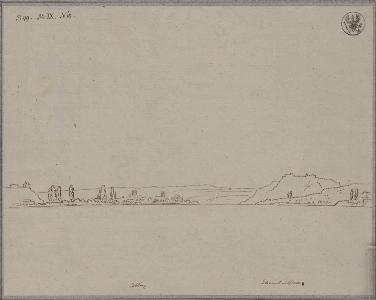 Rheinansicht mit Koblenz und Ehrenbreitenstein