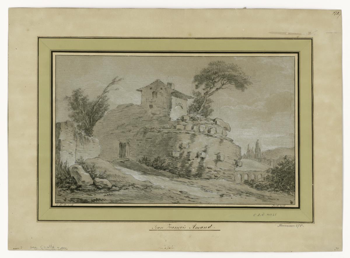 Landschaft: Ruinen in der römischen Campagna