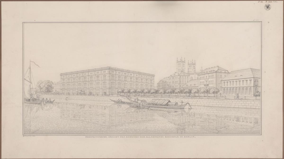 Berlin. Bauakademie. Gesamtansicht von der Schlossbrücke