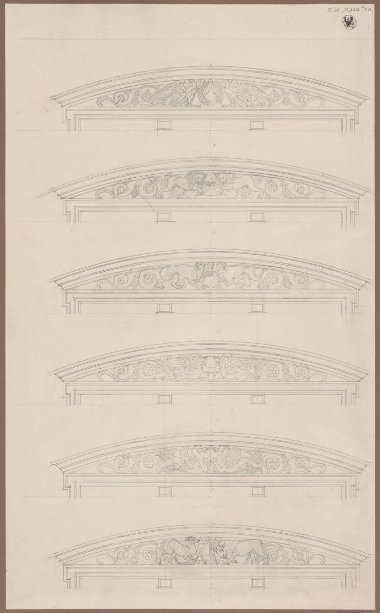 Berlin. Bauakademie. Reliefs der Bogenfüllungen