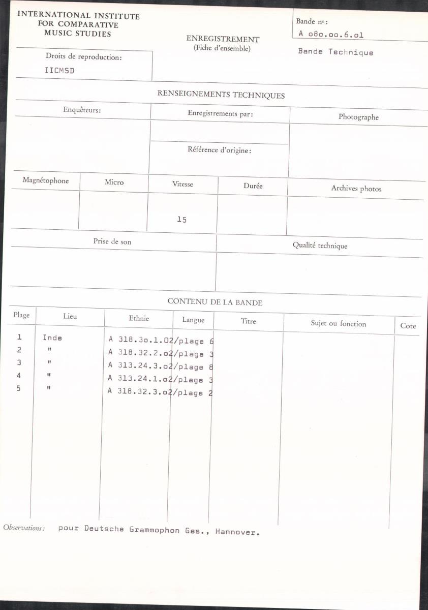 Bande Technique