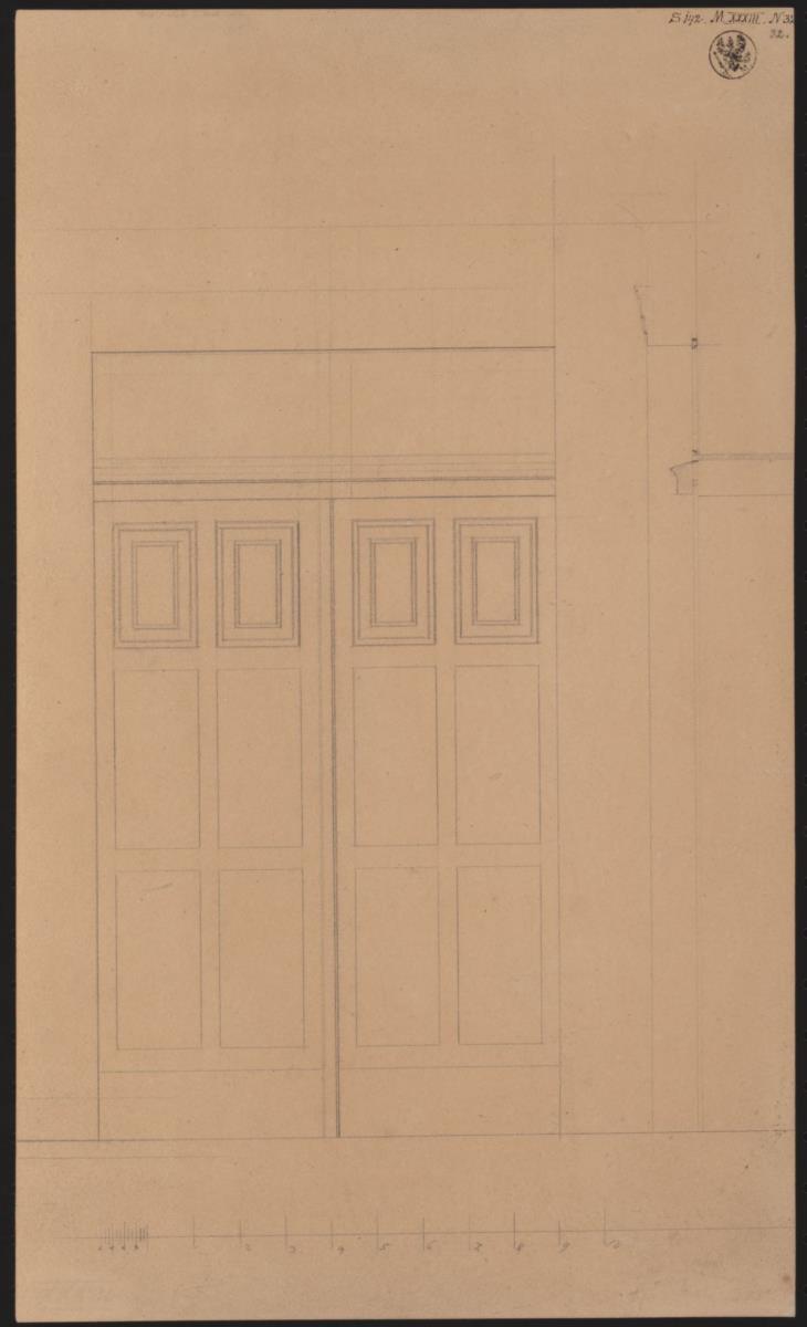 Berlin, Unter den Linden 37. Generalkommando, Wohnung des Prinzen Wilhelm von Preußen (?). Eine Flügeltür