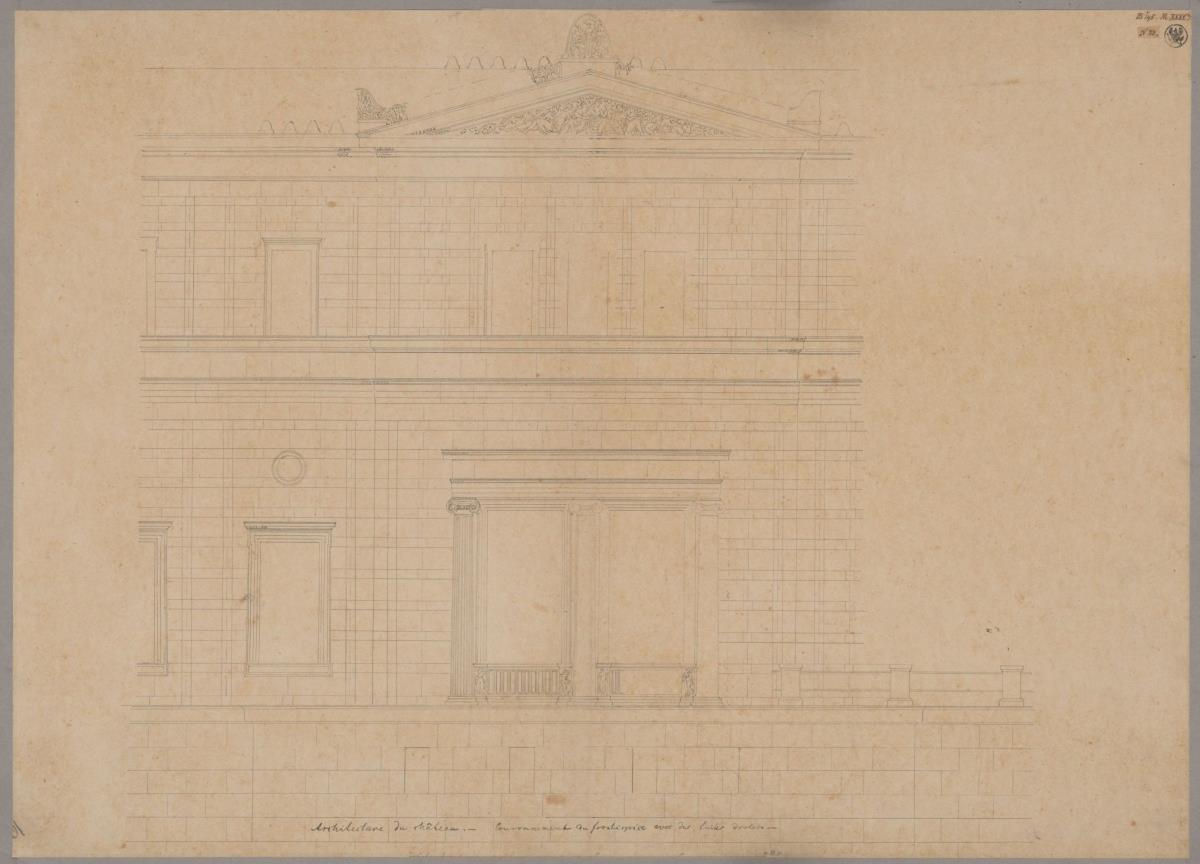 Schloss Orianda auf der Krim. Antikischer Entwurf. Ansicht der Schlossfassade