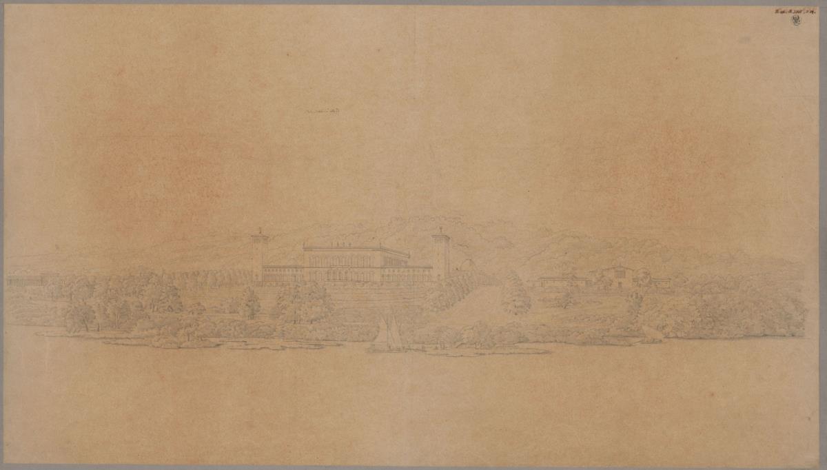 Litauen. Palais Wittgenstein. Perspektivische Ansicht der Gesamtanlage
