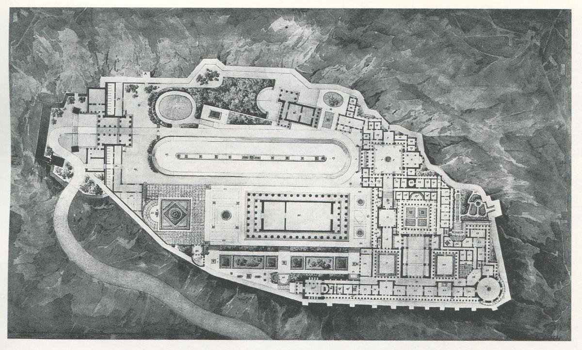 Athen, Akropolis. Palast des Königs Otto von Griechenland. Grundriss