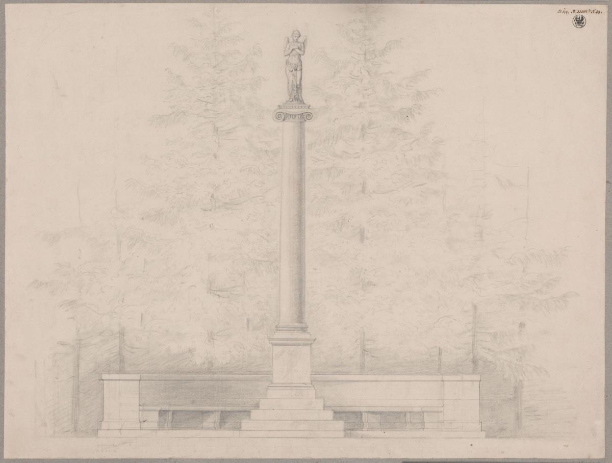 Berlin. Schloss Tegel, Schlosspark. Denkmal der Gemahlin Wilhelm von Humboldts