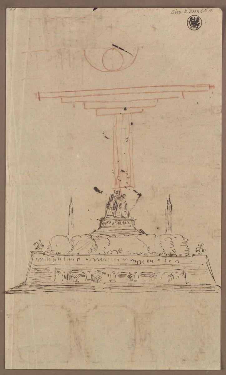 Berlin. Entwurf zum Kreuzbergdenkmal / Entwurf zu einem Denkmal für die Befreiungskriege
