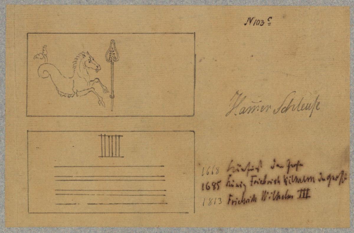 Müllroser Kanal. Basrelief für eine Schleuse