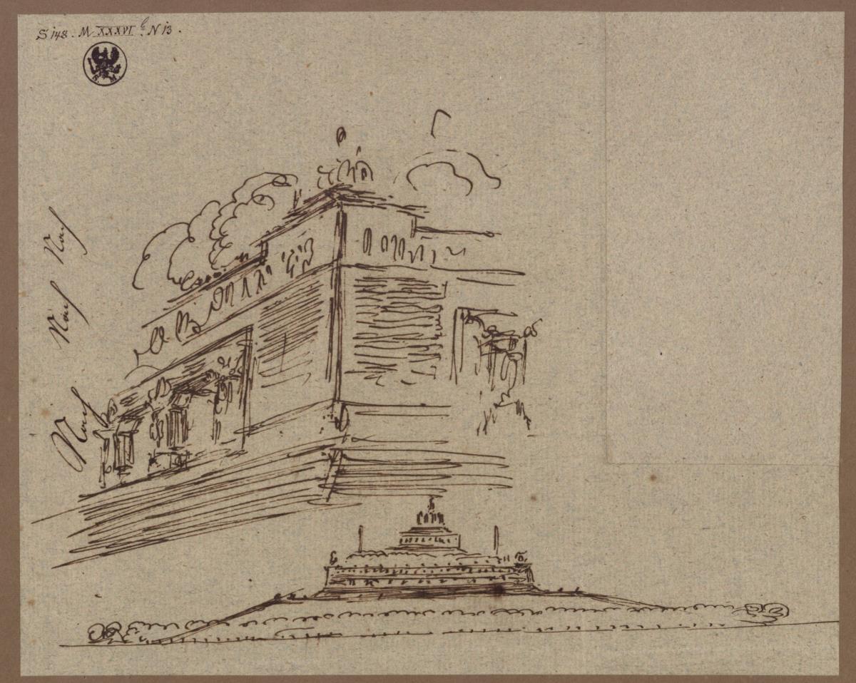 Berlin. Entwurf zu einem Denkmal für die Befreiungskriege. Gesamtansicht und Details