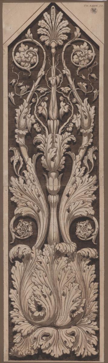 Steigendes Akanthusblatt-Ornament