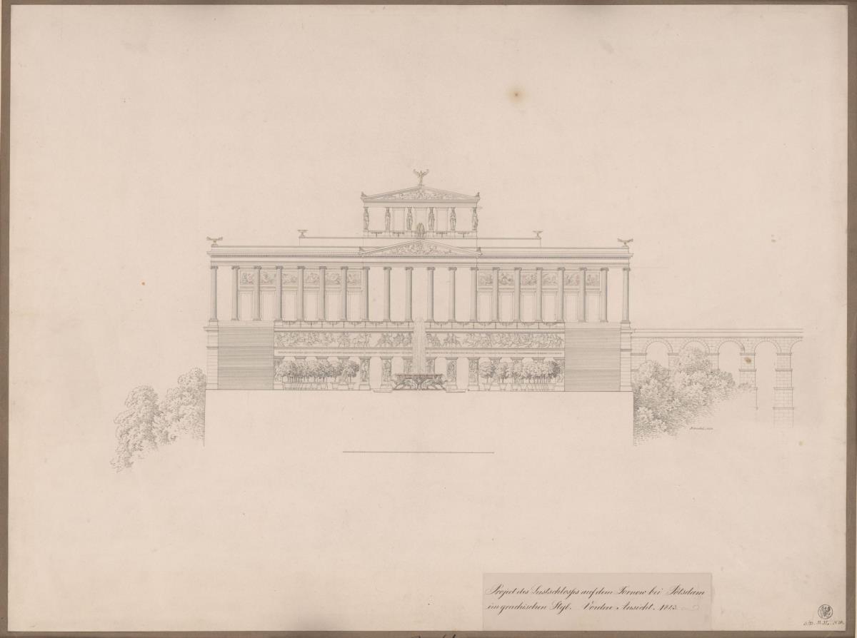 Potsdam. Belriguardo auf dem Tornow. Vorderansicht