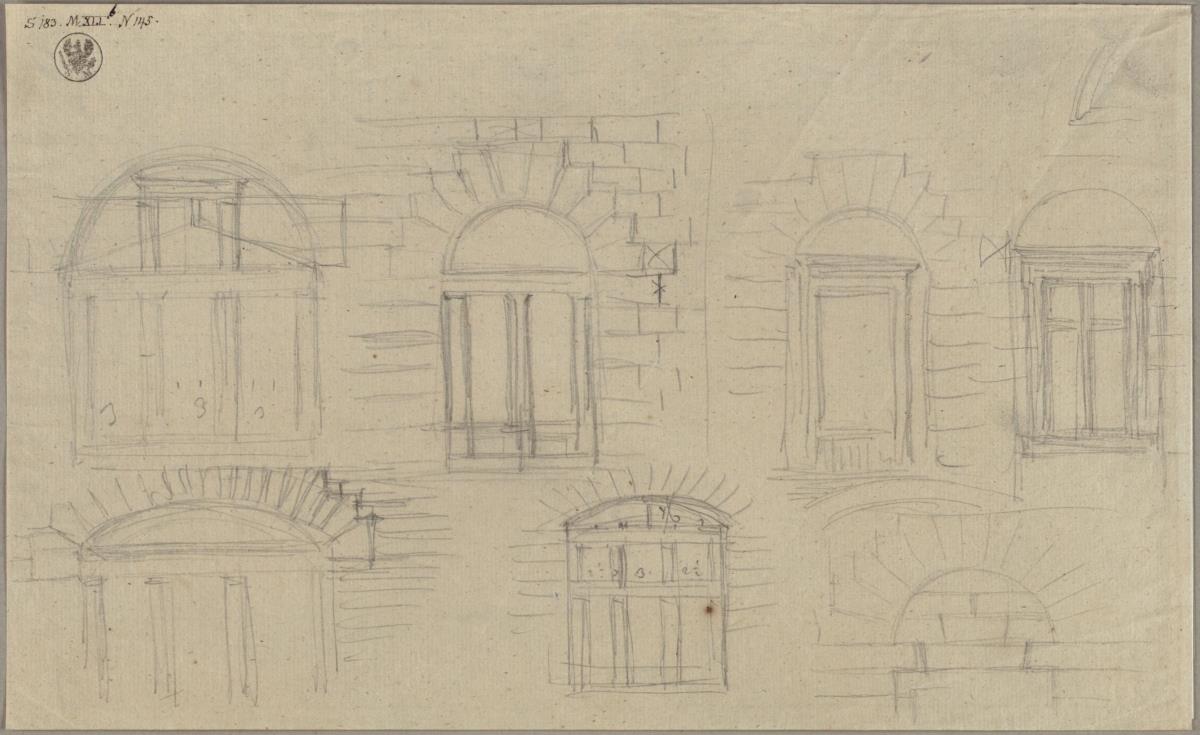Entwürfe zu Fensterformen